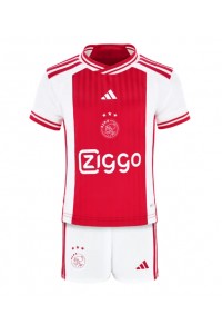Ajax Babyklær Hjemme Fotballdrakt til barn 2023-24 Korte ermer (+ Korte bukser)